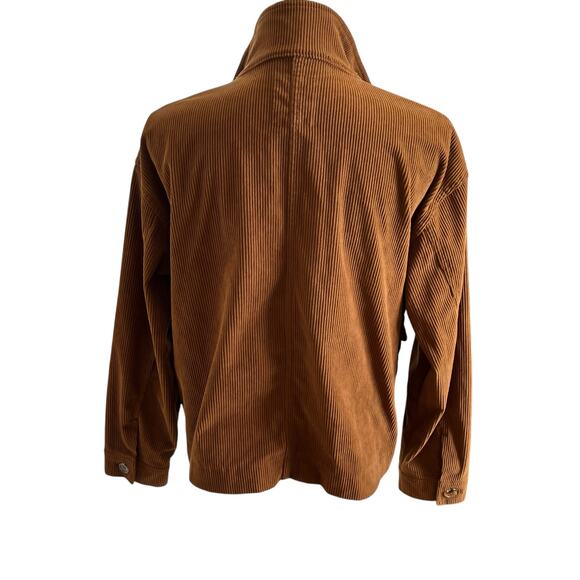 Avec Les Filles Jacket Women's Small Rust Brown Corduroy Flap Pockets Collar - Picture 5 of 8